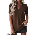 Jouica Women’s V Neck Pullover Sweater Top for $8.99