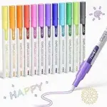 12-Count JusArt Double Line Outline Markers for $3.99