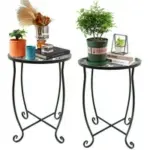 2-Pack KABB Weather Resistant Metal Patio Side Tables for $24.90