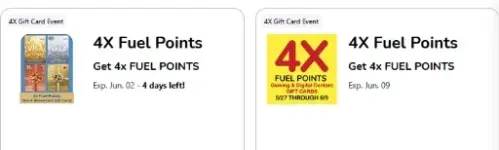Earn 4X Fuel Points with Participating Gift Cards at Kroger