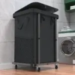 Kunlabori 40-Gallon Rolling Laundry Basket Hamper for $26.94