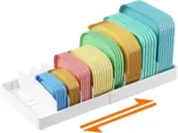 Lifewit XL Expandable Lid Holder with 8 Dividers for $14
