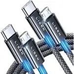 Lisen 2-Pack 3.3ft Nylon Braided USB-C to MicroUSB Cables for $4.20