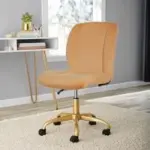 Mainstays Plush Velvet Office Chair in Dusty Gold – Now Only $49.00