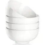 Malacasa White Porcelain Soup Bowls 4-Pack for $10.41