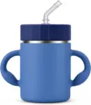 Mamalovey 12oz Insulated Kids Water Bottle & Sippy Cup with Straw for $11.99