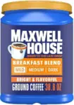 Maxwell House Breakfast Blend Mild Roast Ground Coffee 38.8 oz Canister for $10.46