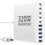 Mgrnpony 320W GaN III PD 10-Port USB C Fast Charging Station for $29.99