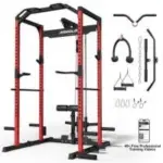Mikolo 1200lb Power Cage Rack with LAT Pulldown System for $275.49