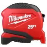 Milwaukee 25 ft Compact Tape Measure with Fractional Scale for $11.97