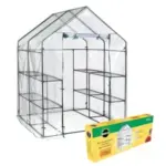 Miracle-GRO 4’8″ x 4’8″ x 6’5″ Outdoor Mini Walk-in Greenhouse Tent for $50