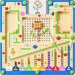 Montessori Number & Shape Puzzle Busy Board for $9.99