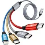 Mpatiby 4-in-1 5ft Multi Charging Cable with 3 USB-C and 1 Lightning for $5.21