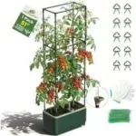 Mqhuayu 51″ Self Watering Planter Box with Trellis for $20.99