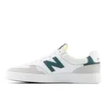New Balance 300 V3 Court Shoes for Men/Boys – White/Brighton Grey/New Spruce for $22.57