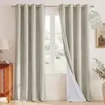Nicetown 100% Blackout Window Curtain Panels 52×84-in for $16.49
