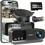 Nymzview J16 4K WiFi GPS Dash Cam with 2.5K Rear and Cabin Cameras for $65.39