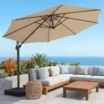 Olilawn 10ft Cantilever Offset Patio Umbrella with Base for $149.99