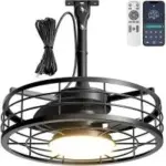 Phylluz 16″ Outdoor Ceiling Fan Light with Remote for $59.99