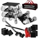 Qenovo Heavy Duty Furniture Dolly Set with Silent Rubber Wheels for $24.99