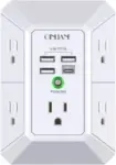 QINLIANF 5-Outlet Power Strip with 3 USB-A and 1 USB-C Ports for $8.99