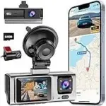 Qoak 4K WiFi GPS Dash Cam with 1080p Cabin and Rear Cameras for $47.99