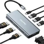 RayCue 8-in-1 4K USB C Docking Station with Dual Monitor Support for $12.99 $16.99