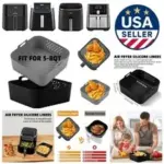 Reusable Silicone Air Fryer Liners for COSORI & Ninja – 2 Pack for $32.39