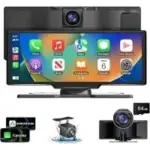 Rionhex 10.26″ Wireless CarPlay Touchscreen 4K Dash Cam for $69.99