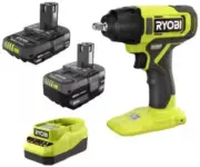 RYOBI ONE+ 18V Cordless 3/8 in. Impact Wrench Kit for $99 $99.00