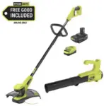 RYOBI ONE+ 18V Cordless String Trimmer and Leaf Blower Kit for $99 $99.00