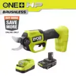 RYOBI ONE+ HP 18V Brushless Cordless Pruner with 2.0 Ah Battery for $139.00