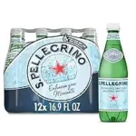 12-Pack S.Pellegrino Sparkling Natural Mineral Water 16.9oz for $8.38