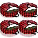4-Pack Sadnyy 24″ Christmas Wreath Storage Bag for $7.99