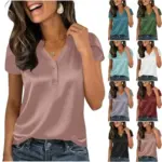 Satin Short Sleeve Tops for Women – Now Only $8.99