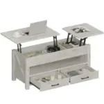 Seventable 39.3″ Lift Top Coffee Table with Storage Drawers for $85