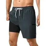 Silkworld 7″ 2-in-1 Men’s Compression Liner Swim Trunks with Cargo Pockets for $12.99