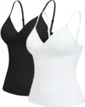 Slim Fit V-Neck Camisole with Built-in Bra for $6.97