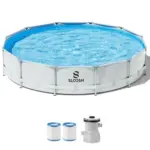 SLOOSH Round Above Ground Pool with Filter Pump for $124.99