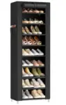 SONGMICS 10-Tier Shoe Rack with Dustproof Cover for $19