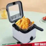 Stainless Steel Electric Deep Fryer with Basket – Now $33.39