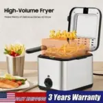 Stainless Steel Electric Deep Fryer with Basket – 2.5L Capacity for $36.41