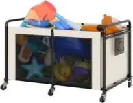 StorageWorks Mesh Pool Float Storage Bin with Wheels & Side Pockets for $70