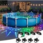 4-Pack SUNCKET Solar Powered RGB Pool Lights for $8.99