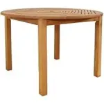 Sunnydaze 42-Inch Meranti Wood Round Outdoor Dining Table – Now $149.99