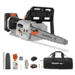 Suzume 12″ 21V Cordless Chainsaw with 2 Batteries for $50