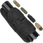 Tactical Flashlight Pouch with 360 Degree Carabiner Reel Clip for $2.28