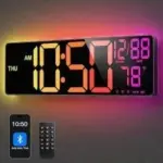 Tempospark 16″ Digital Wall Clock with Remote Control for $22.39