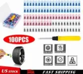 100-Piece Tire Repair Kit with Screws and Screwdriver for $6.99