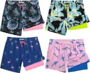 Turnshine Men’s Swim Trunks with Compression Liner – Now $13.99